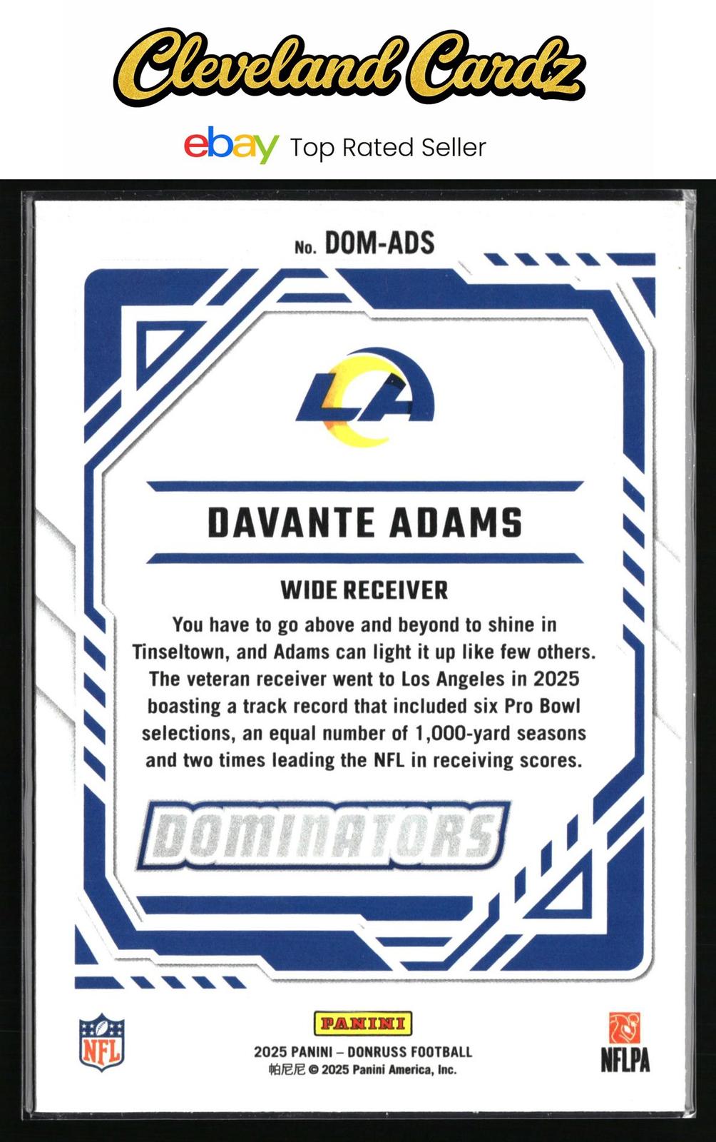 2025 Donruss #DOM-ADS Davante Adams Dominators
