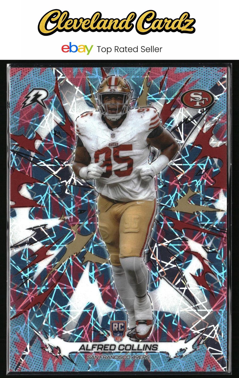 2025 Topps Resurgence #186 Alfred Collins Sky Blue & Pink Shock Refractor
