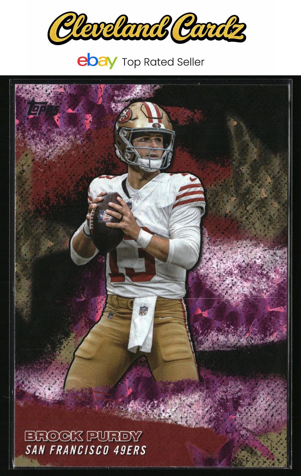 2026 Topps Flagship #NFLS-30 Brock Purdy NFL Stars Pink Crackle