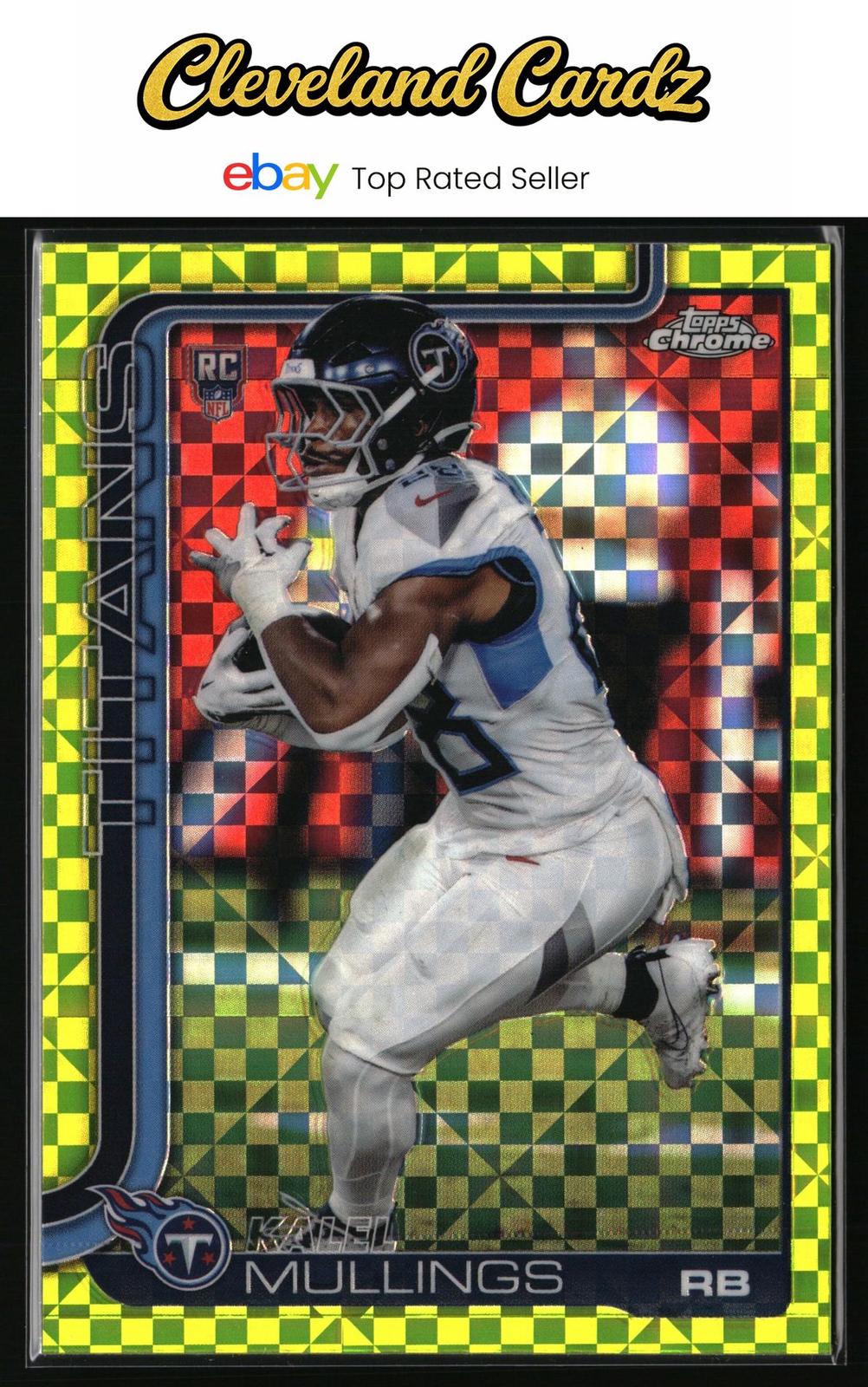 2025 Topps Chrome #309 Kalel Mullings Lime Green X-Fractor