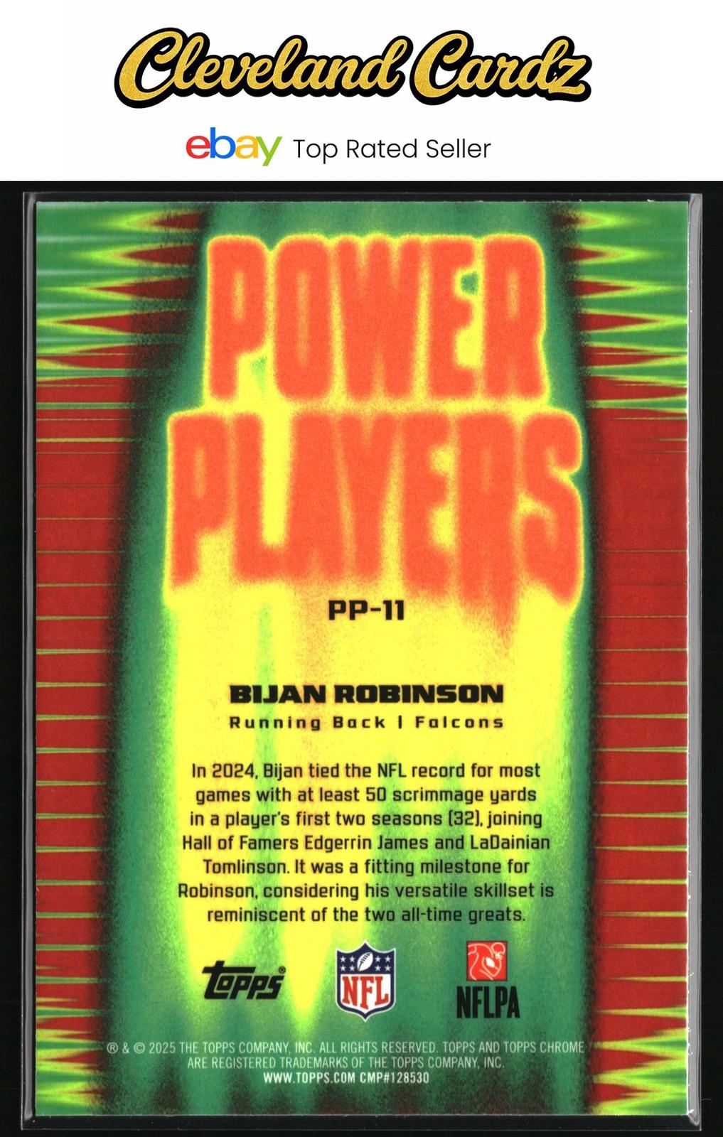 2025 Topps Chrome #PP-11 Bijan Robinson Power Players