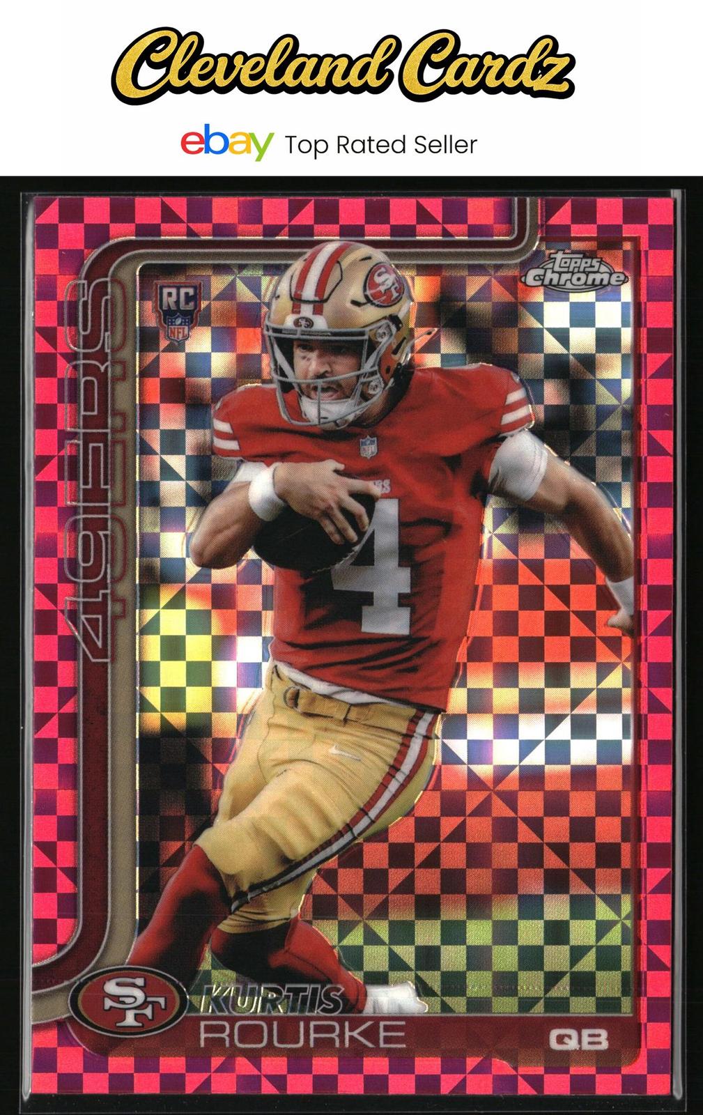 2025 Topps Chrome #307 Kurtis Rourke Hot Pink X-Fractor