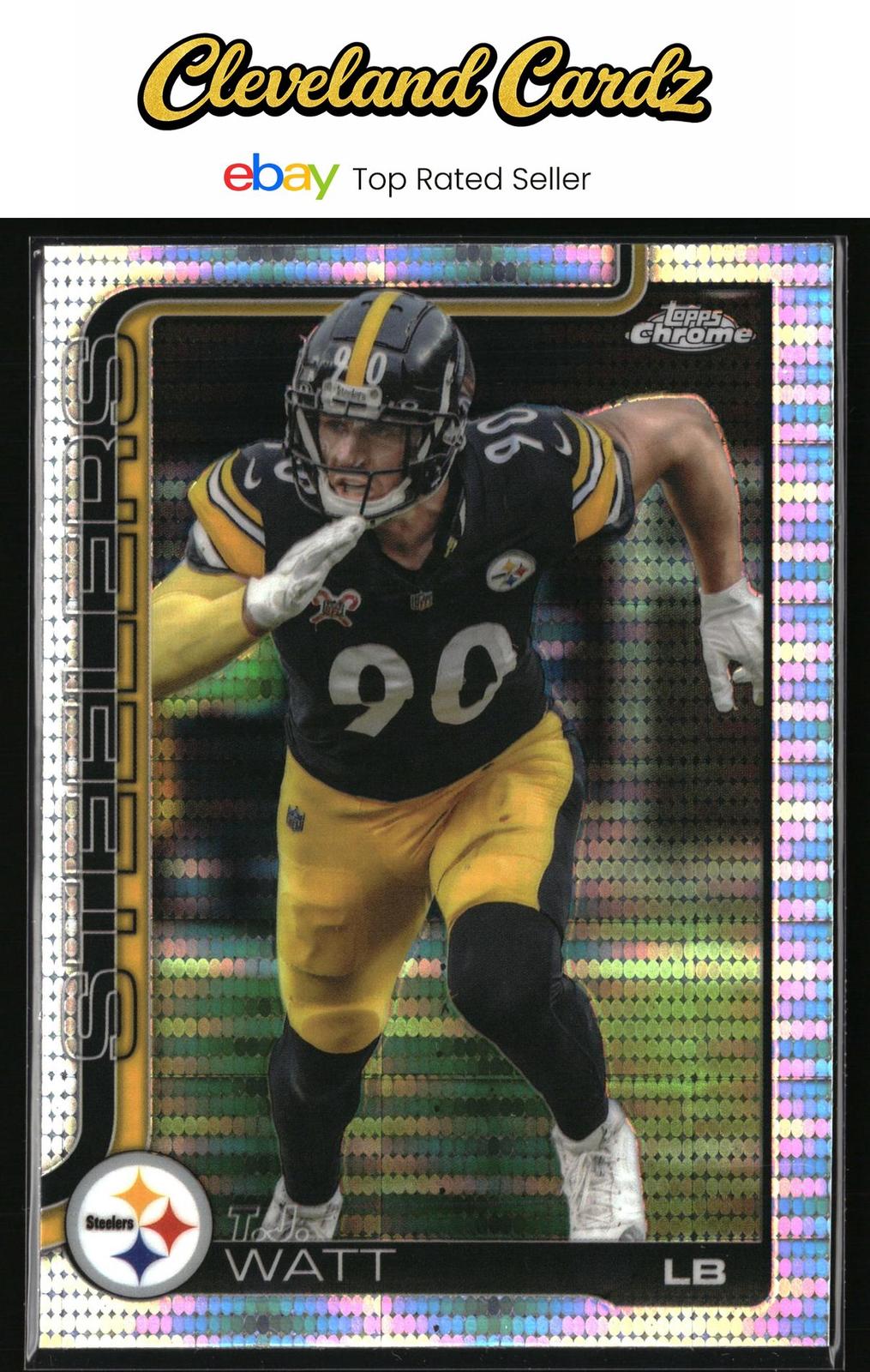 2025 Topps Chrome #258 T.J. Watt Pulsar Refractor
