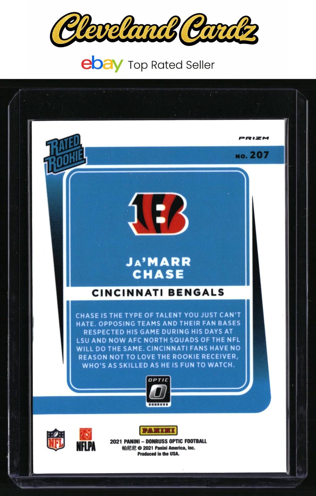 2021 Donruss Optic #207 Ja'Marr Chase Image Variation Prizm