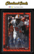 2025 Topps Chrome #RA-EE Emeka Egbuka Rookie Auto Orange Wave Refractor #/25