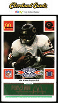 1986 McDonald's Chicago Bears #NNO Walter Payton FGP - Week 4 Green Tab
