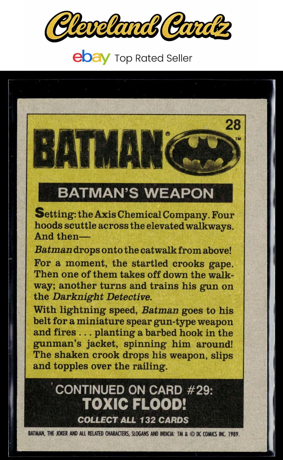 1989 Topps Batman #28 Batman's Weapon