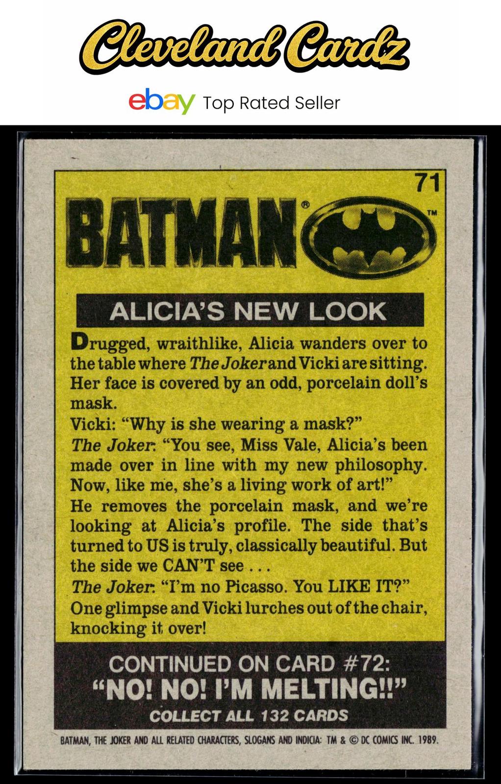 1989 Topps Batman #71 Alicia's New Look