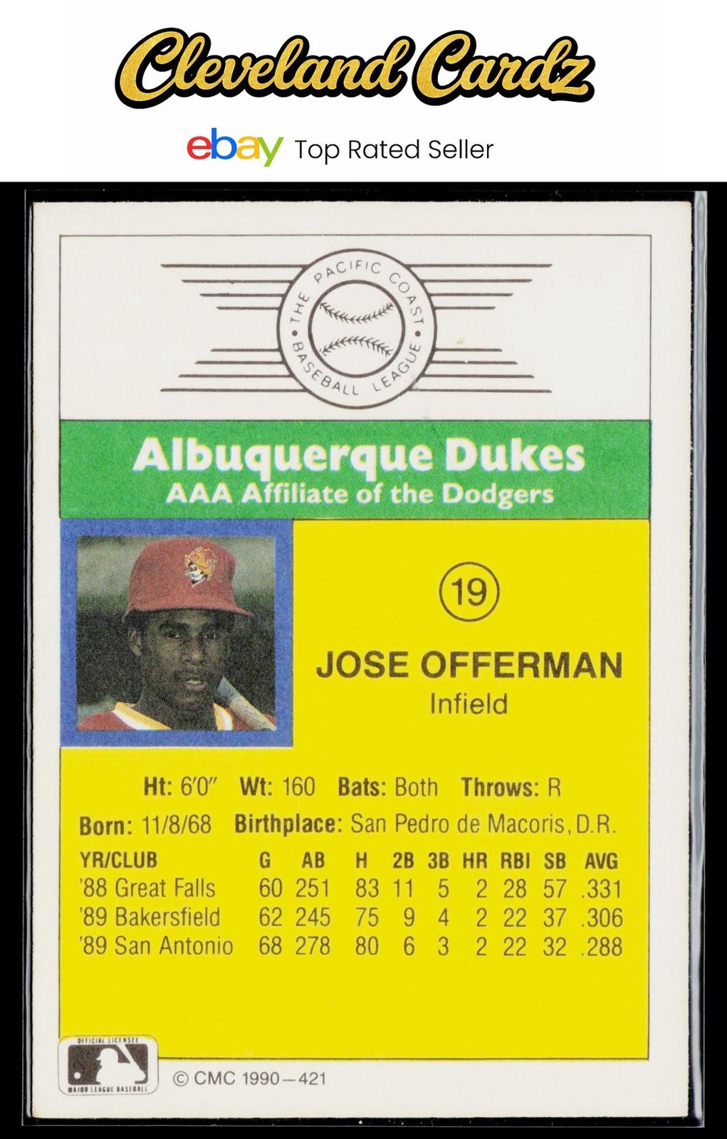 1990 CMC #421 Jose Offerman