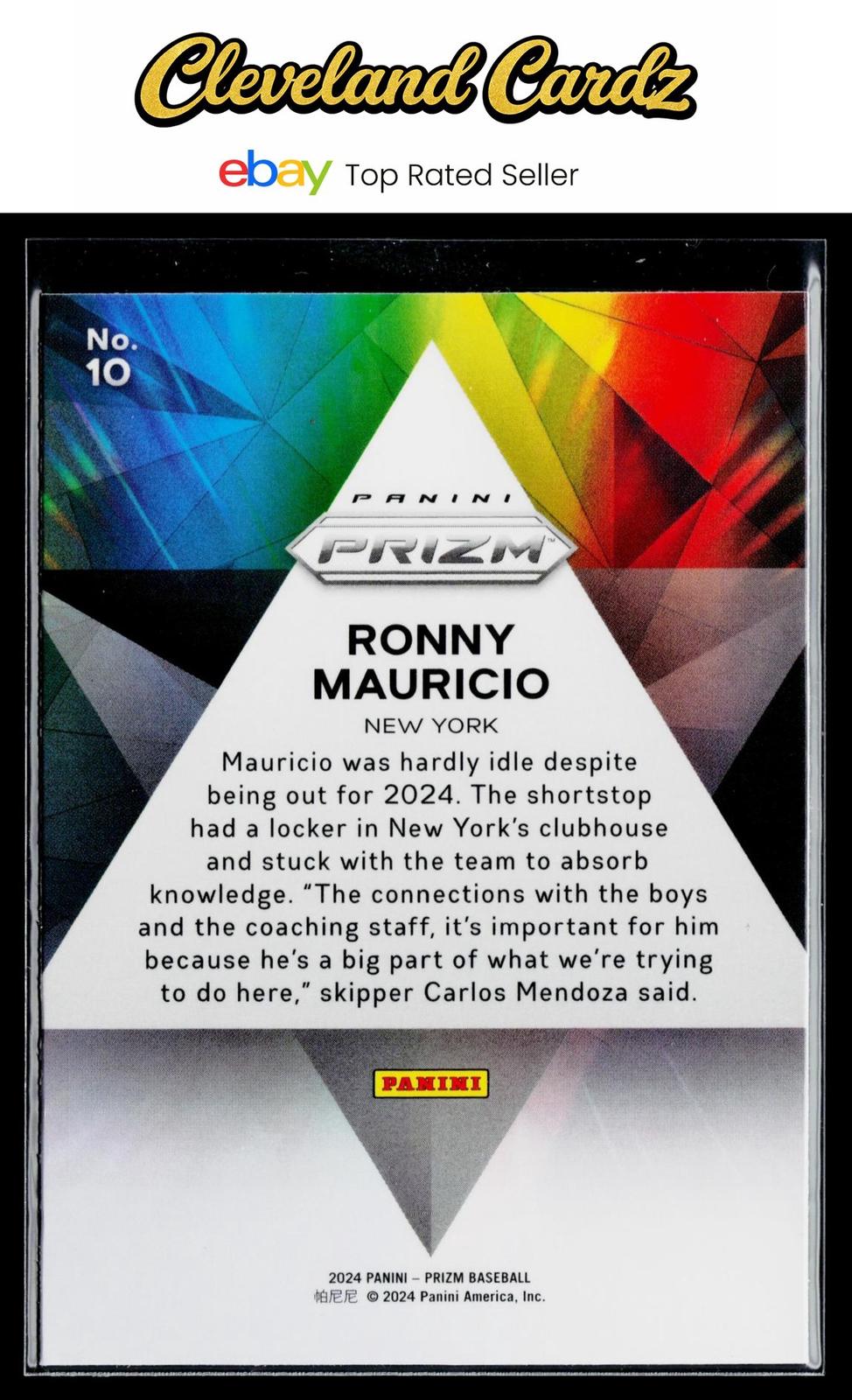 2024 Panini Prizm #10 Ronny Mauricio Prizmatic