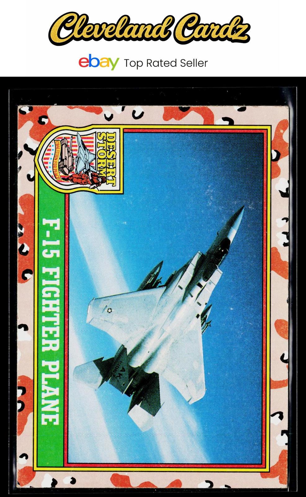1991 Topps Desert Storm #37b F-15 Fighter Plane