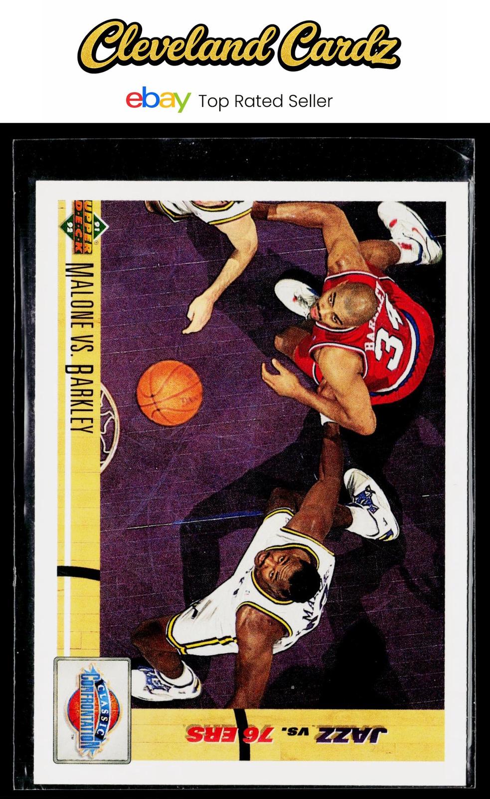 1991-92 Upper Deck #31b Malone vs. Barkley