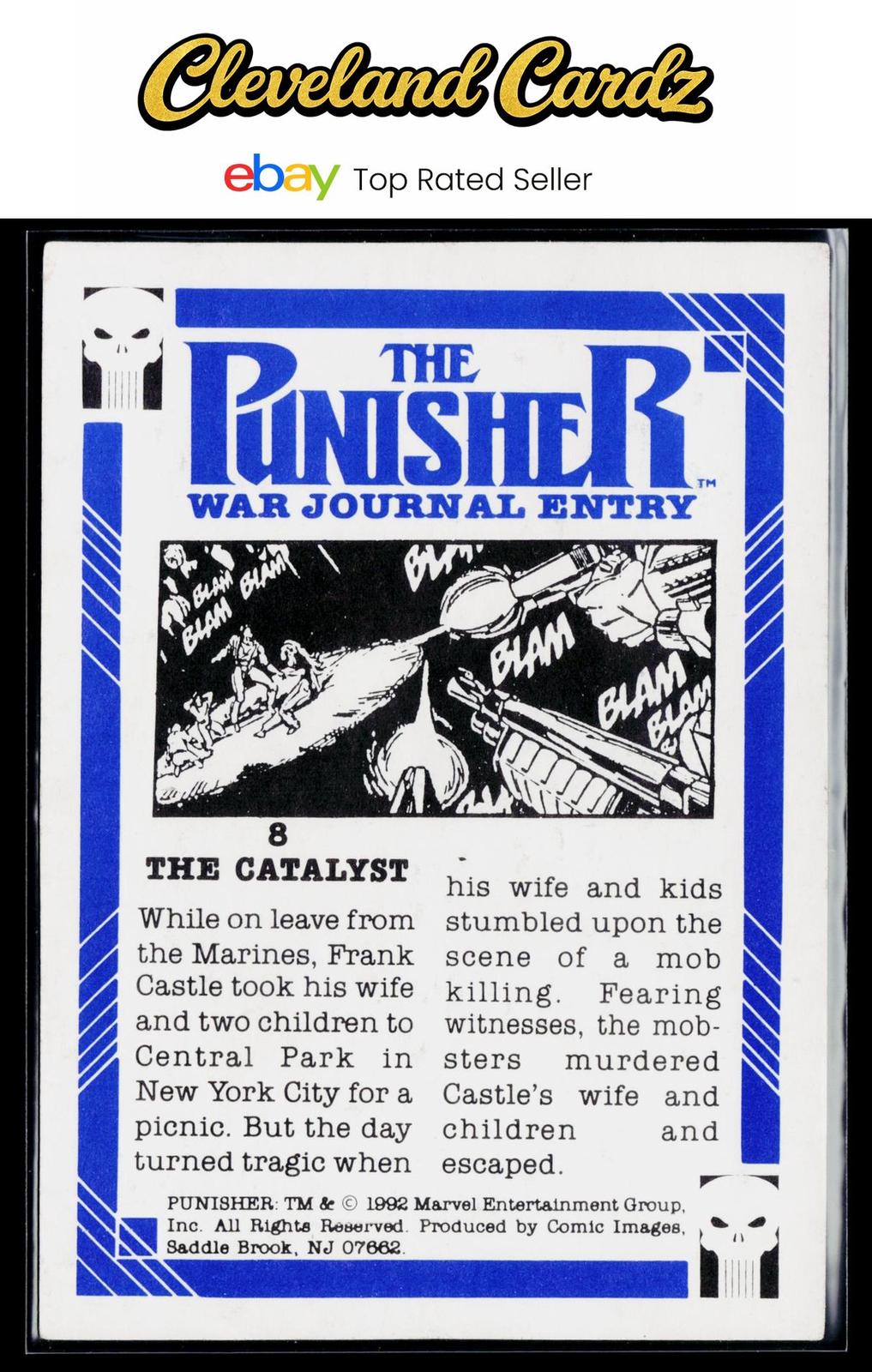 1992 Comic Images Punisher Guts & Gunpowder Punisher War Journal #8 The Catalyst