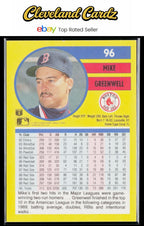 1991 Fleer #96b Mike Greenwell