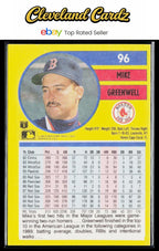 1991 Fleer #96b Mike Greenwell