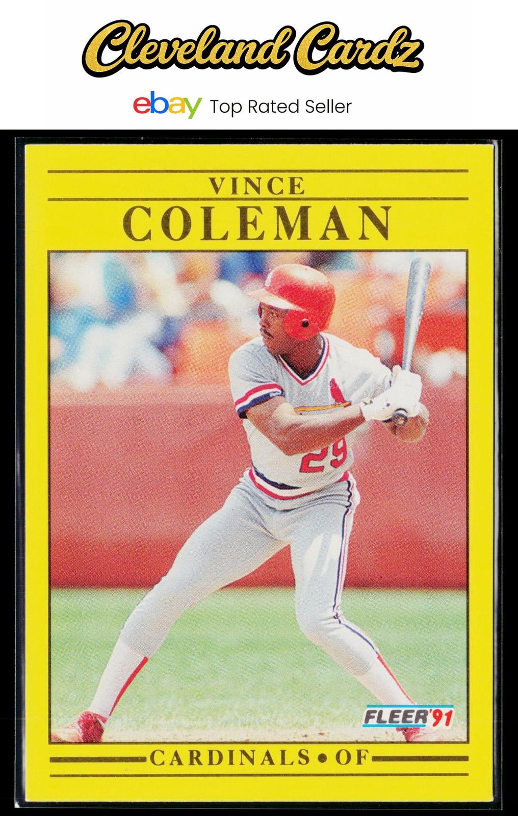 1991 Fleer #629b Vince Coleman