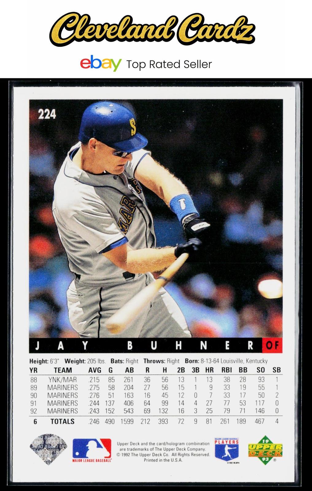1993 Upper Deck #224 Jay Buhner