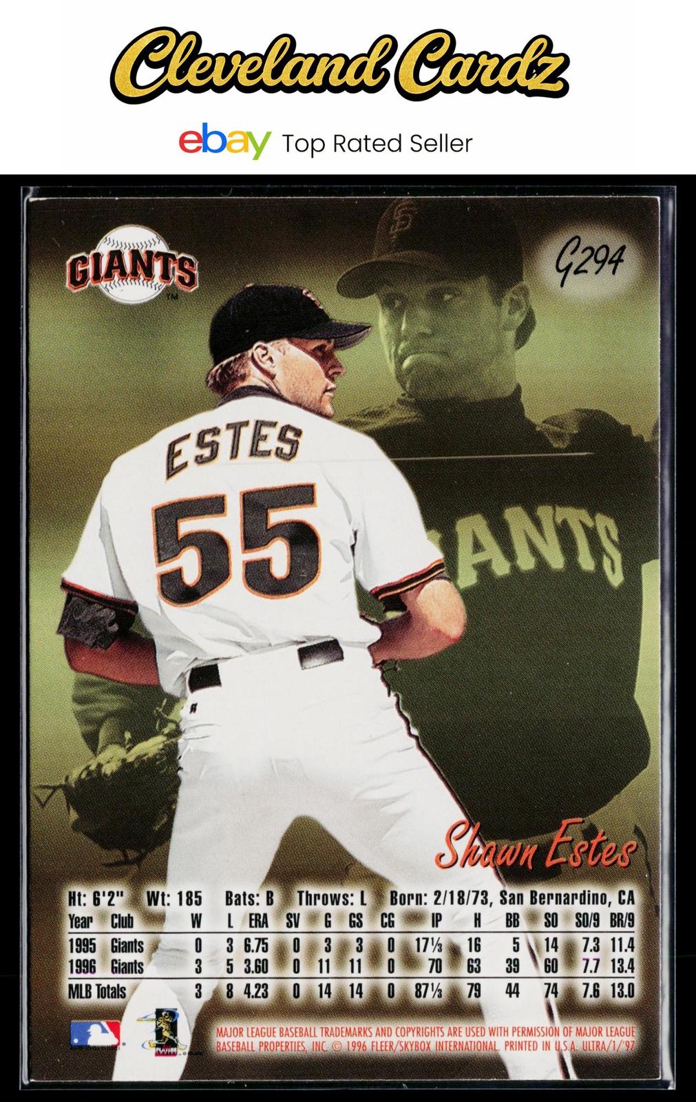 1997 Ultra #G294 Shawn Estes Gold Medallion