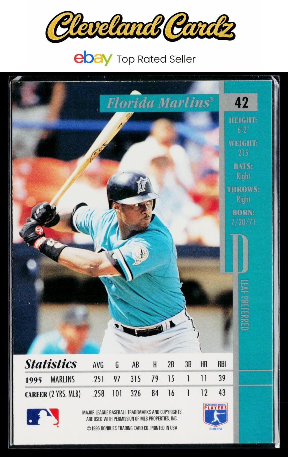 1996 Leaf Preferred #42 Charles Johnson