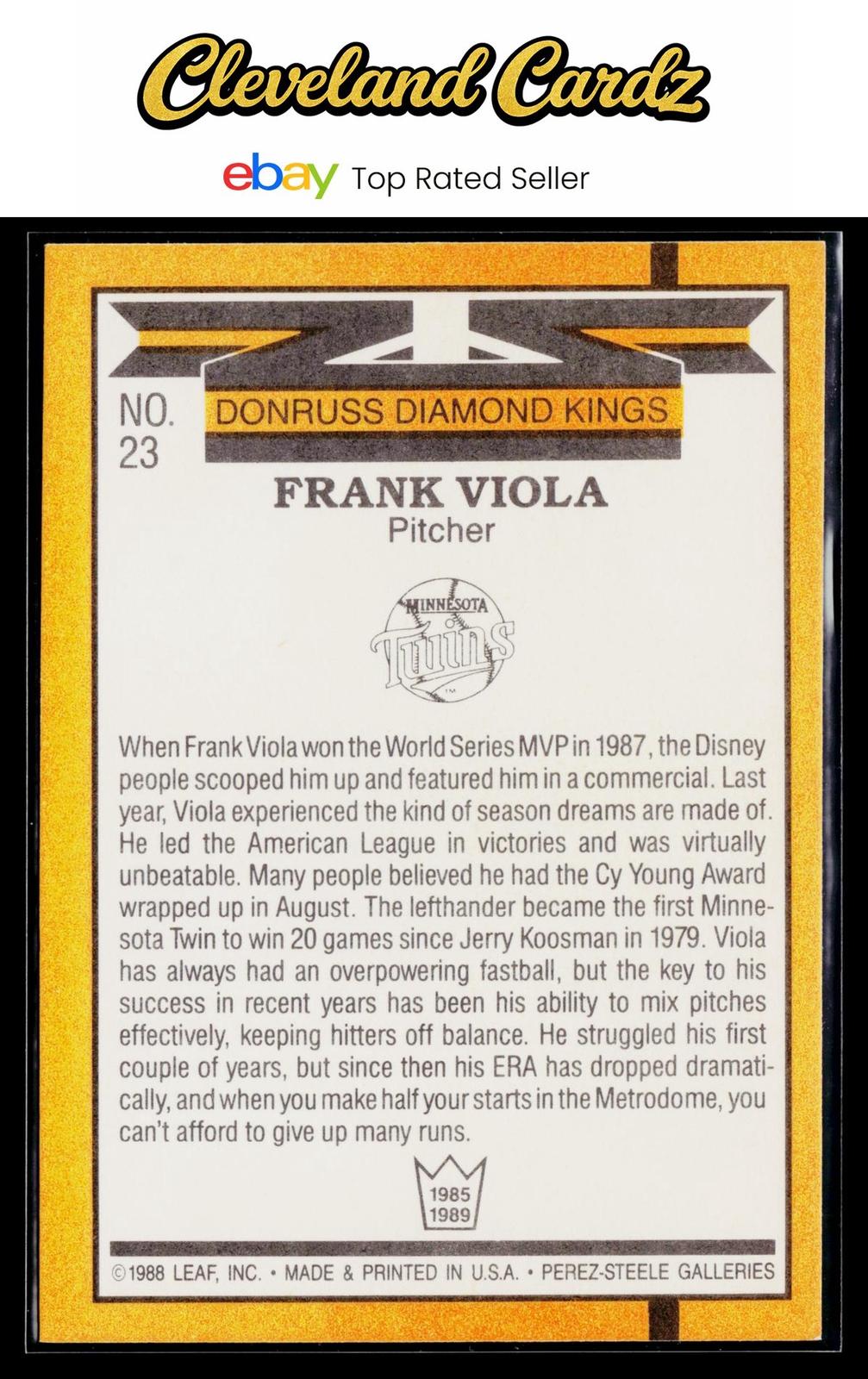 1988 Leaf #23 Frank Viola