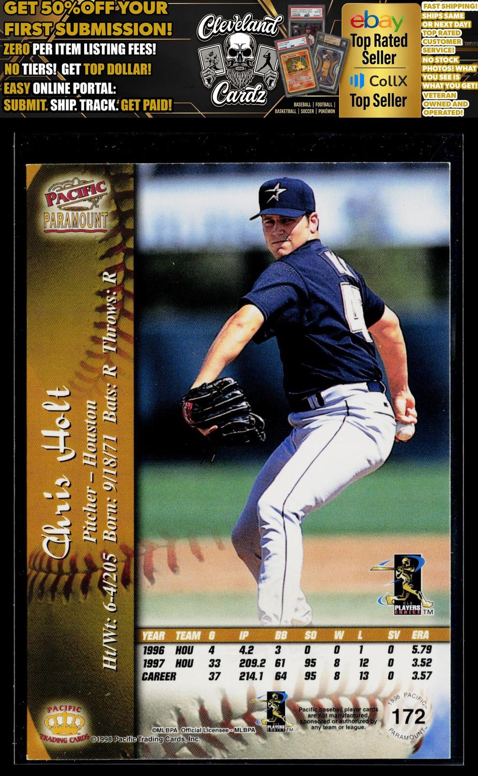1998 Pacific Paramount #172 Chris Holt Copper