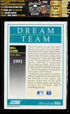 1991 Score #886 Will Clark