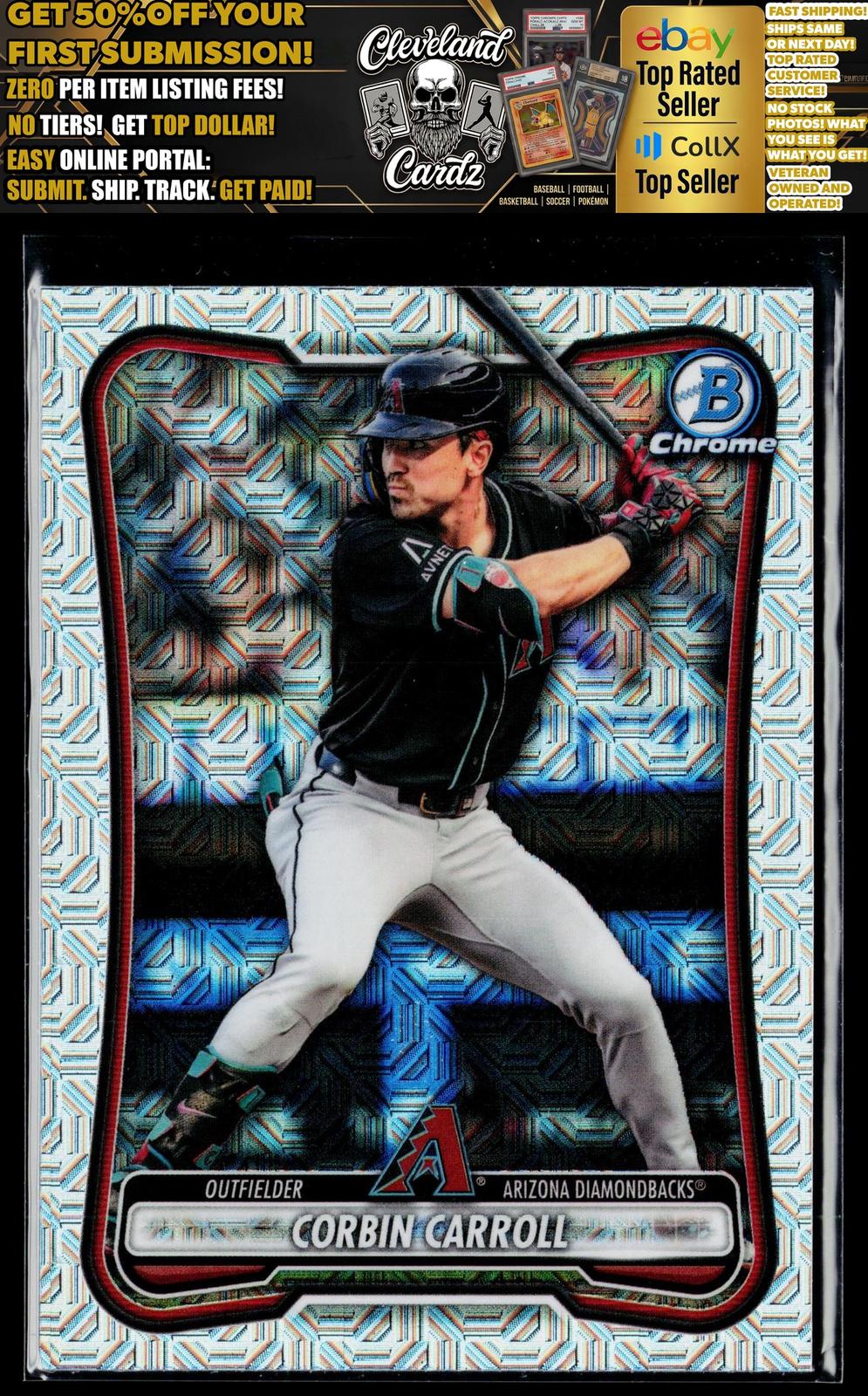 2026 Bowman #80 Corbin Carroll Chrome Mojo Refractor