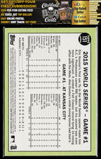 2016 Topps Heritage #151a Hosmer's Sac Fly Wins Game : Black and white image