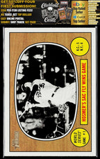 2016 Topps Heritage #151a Hosmer's Sac Fly Wins Game : Black and white image
