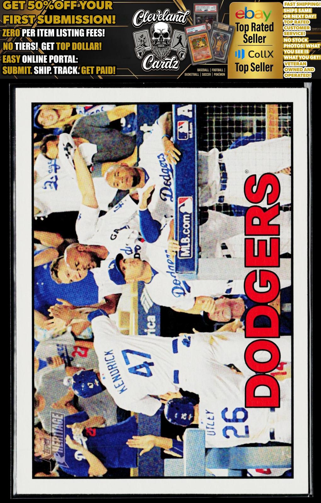 2016 Topps Heritage #368 Los Angeles Dodgers