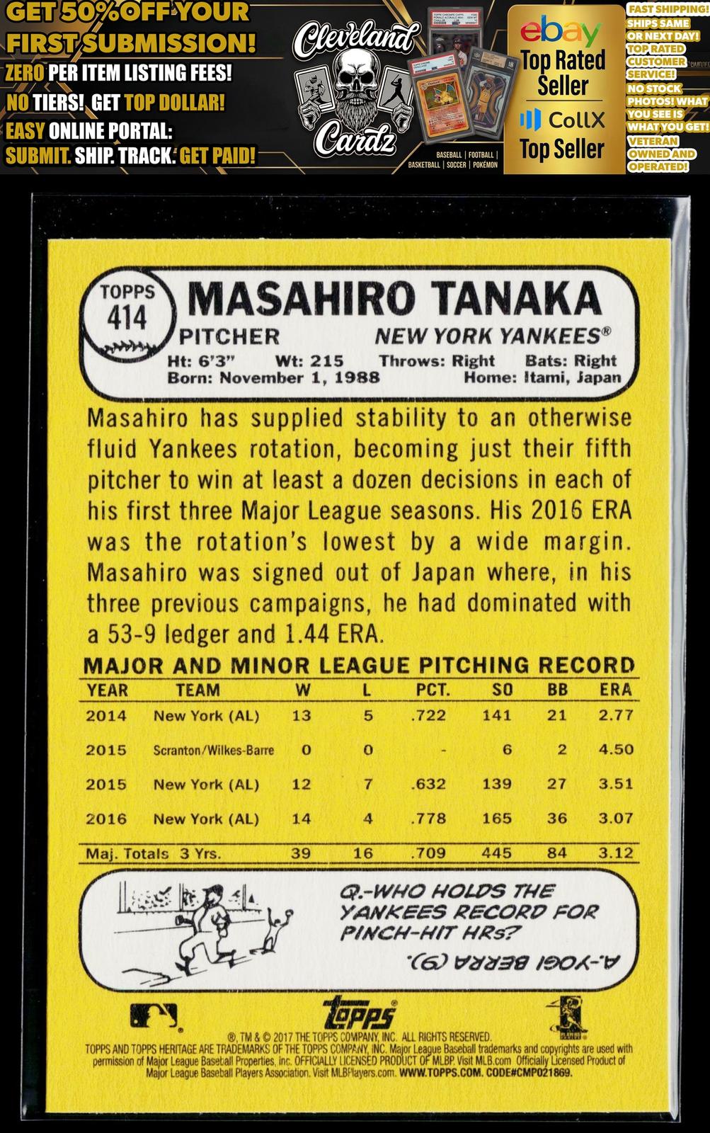 2017 Topps Heritage #414 Masahiro Tanaka