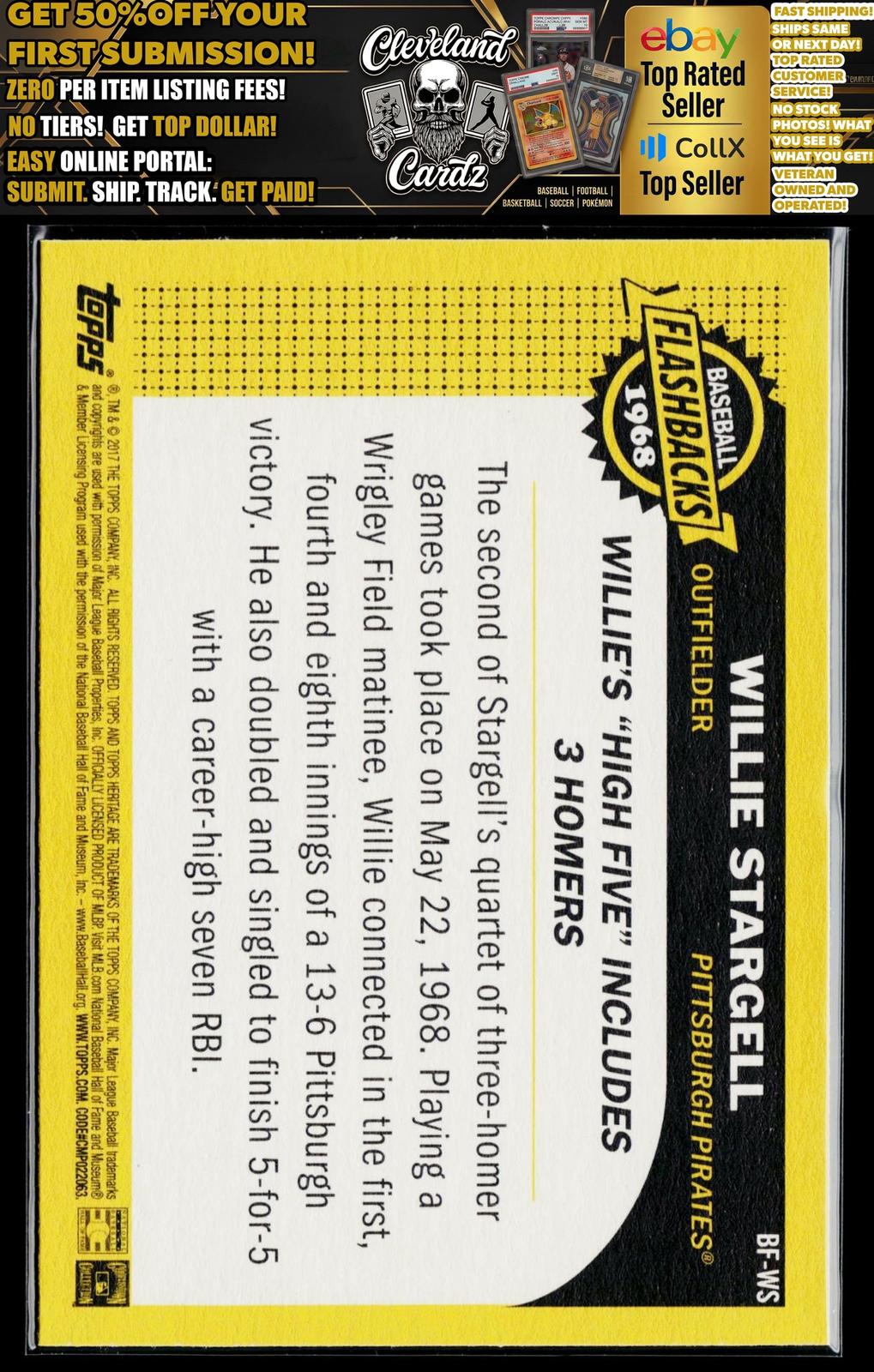 2017 Topps Heritage #BF-WS Willie Stargell Baseball Flashbacks