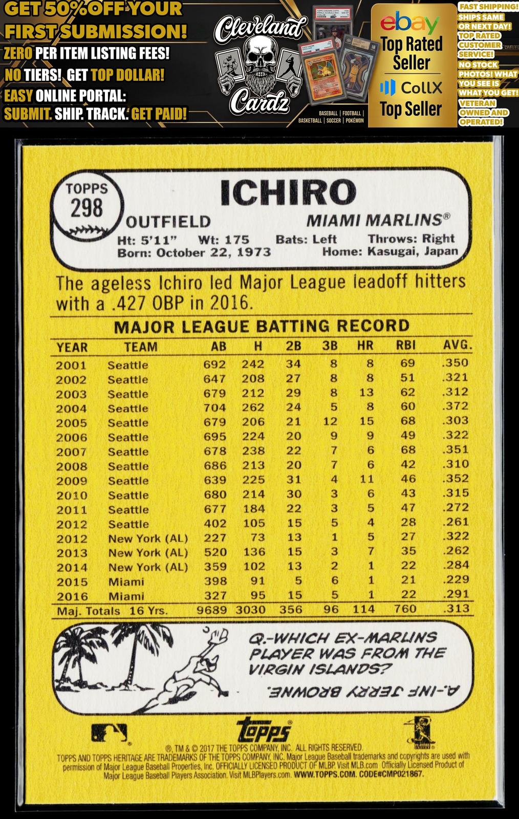 2017 Topps Heritage #298 Ichiro