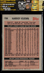 1983 Topps #726 Harvey Kuenn