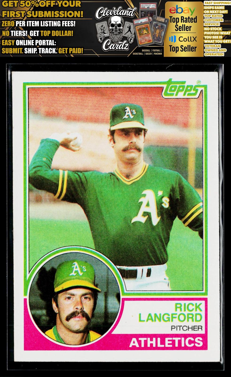 1983 Topps #286 Rick Langford
