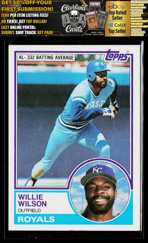 1983 Topps #710 Willie Wilson *BLANK BACK*