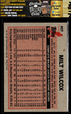 1983 Topps #457 Milt Wilcox