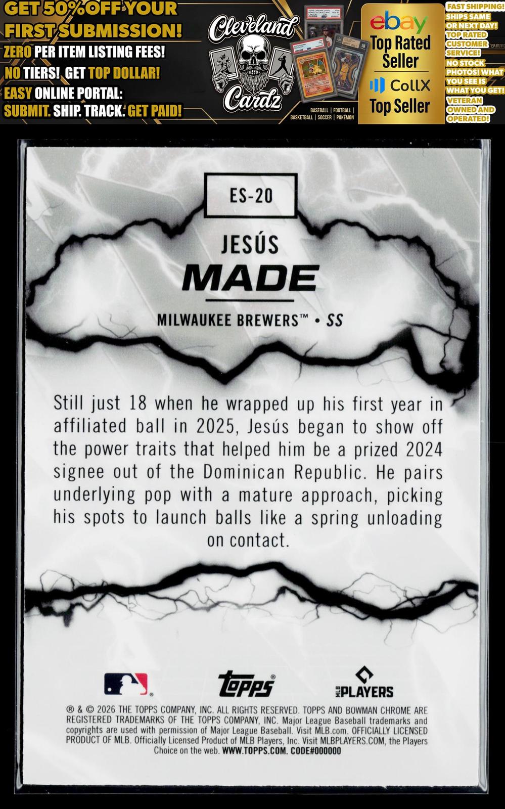2026 Bowman #ES-20 Jesús Made Electric Sluggers