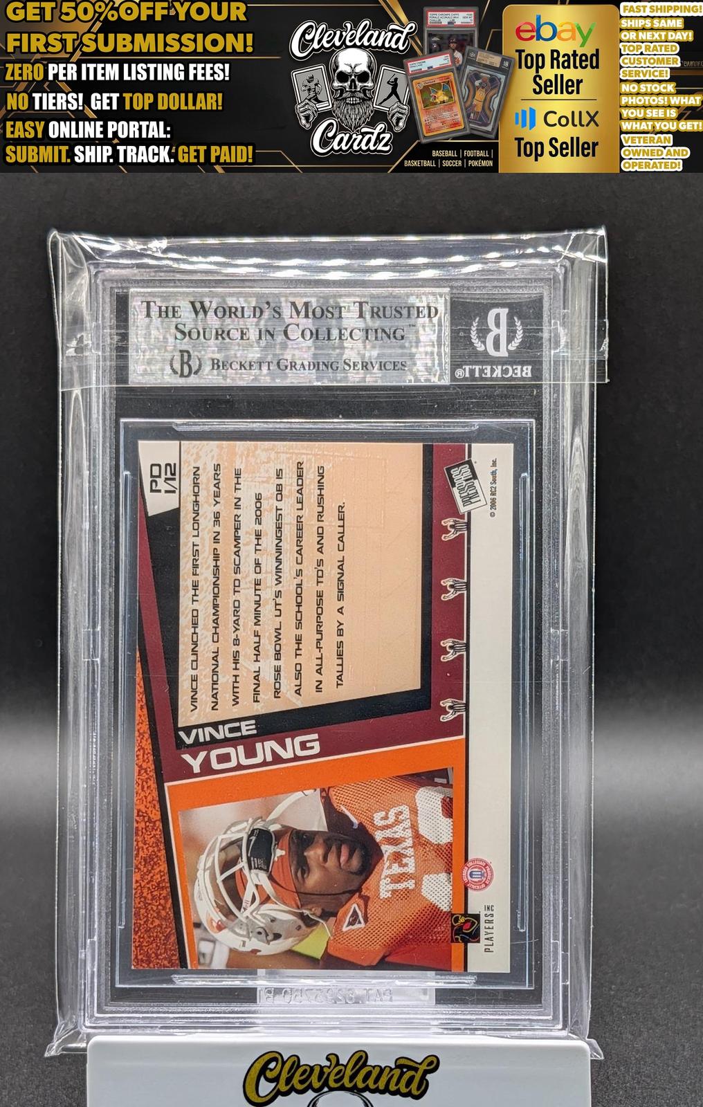 2006 Press Pass #PD1 Vince Young Paydirt BGS 9