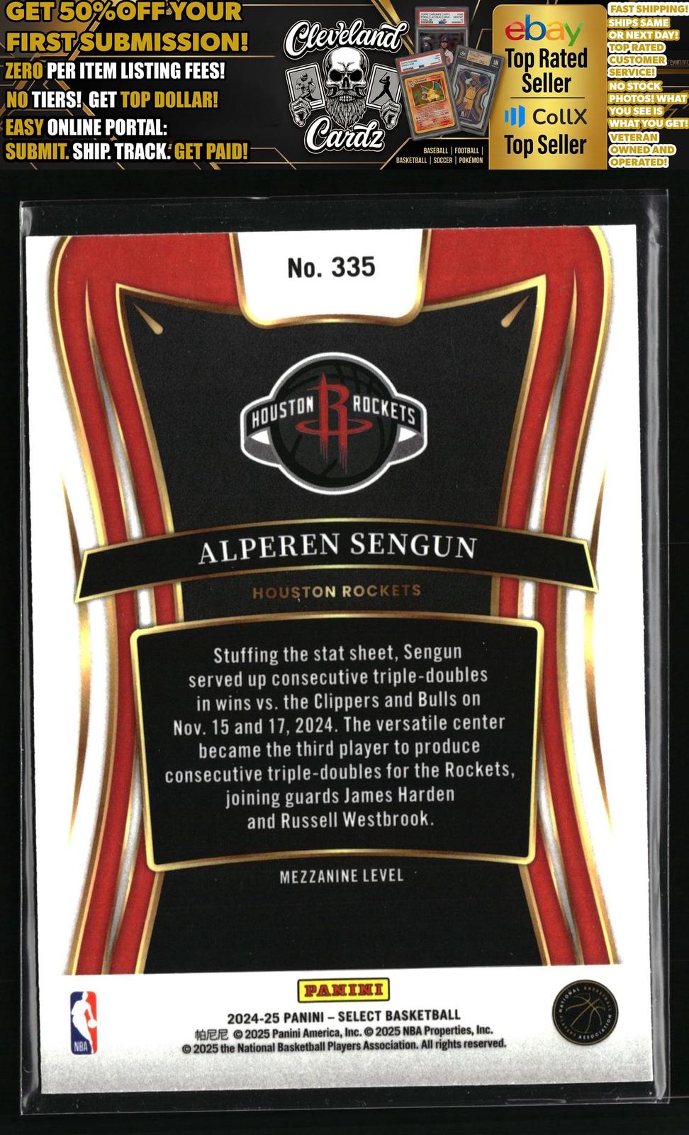 2024-25 Panini Select #335 Alperen Sengun