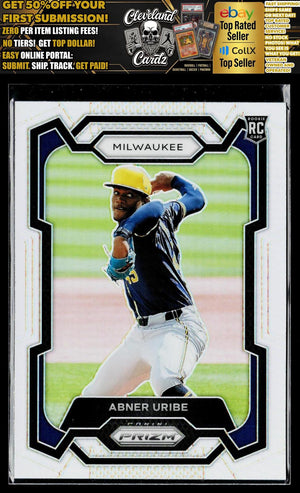 2024 Panini Prizm #210 Abner Uribe Blue Prizm #/199