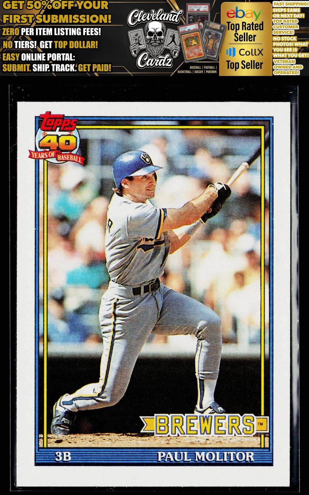 1991 Topps #95b Paul Molitor