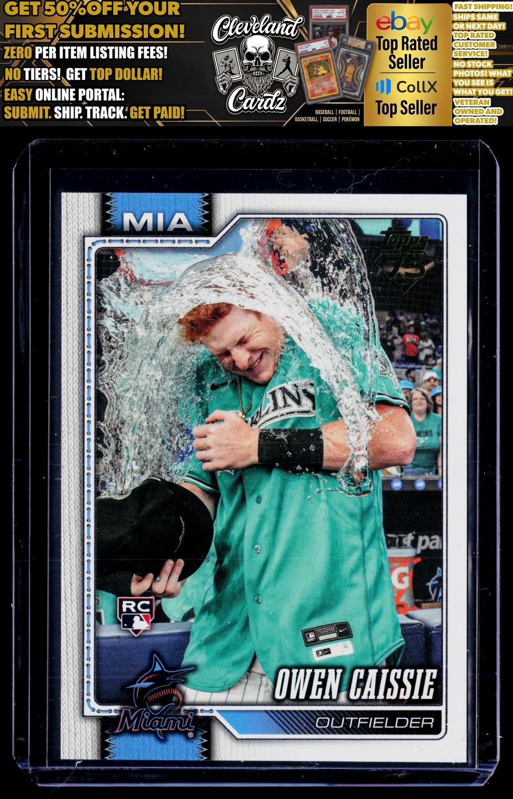 2026 Topps Update #US11 Owen Caissie Golden Mirror Image Variation SSP