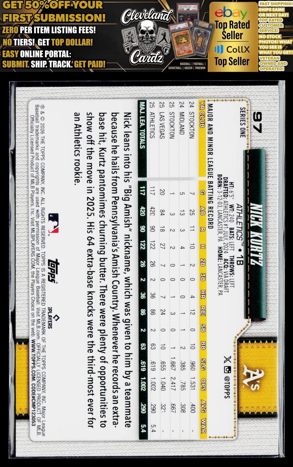 2026 Topps #97 Nick Kurtz