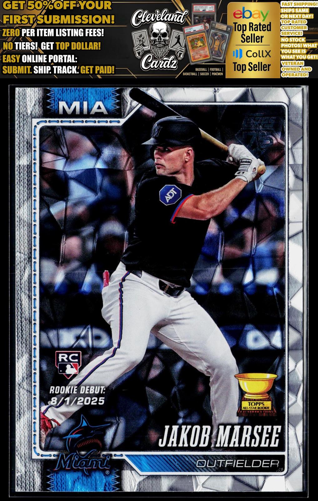 2026 Topps Update #US323 Jakob Marsee, Diamante Foil