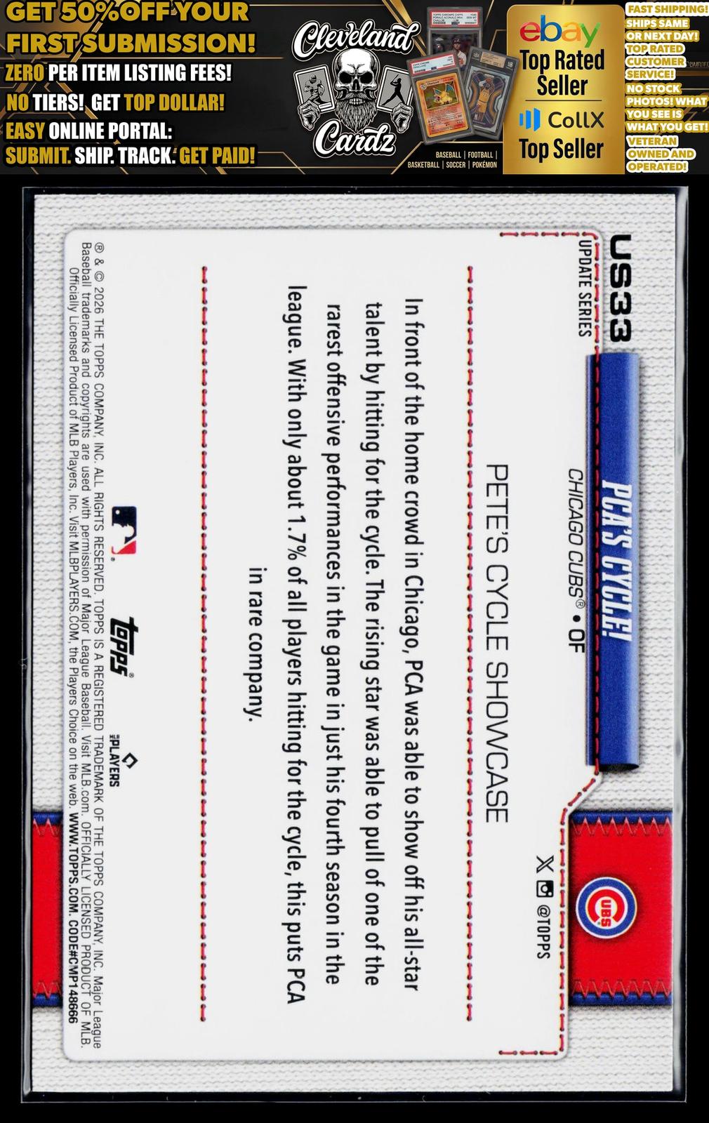 2026 Topps Update #US33 PCA's Cycle (Pete Crow-Armstrong) Holo Foil