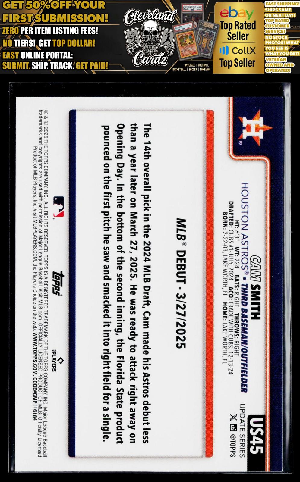2025 Topps Update #US45 Cam Smith