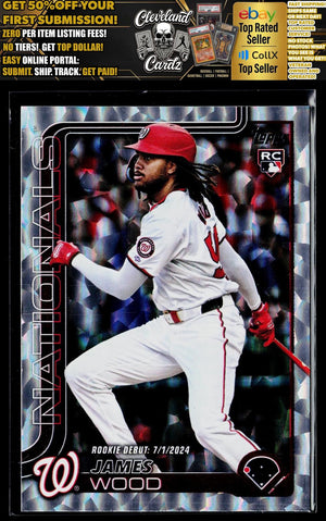 2025 Topps Update #US218 James Wood Silver Foilboard