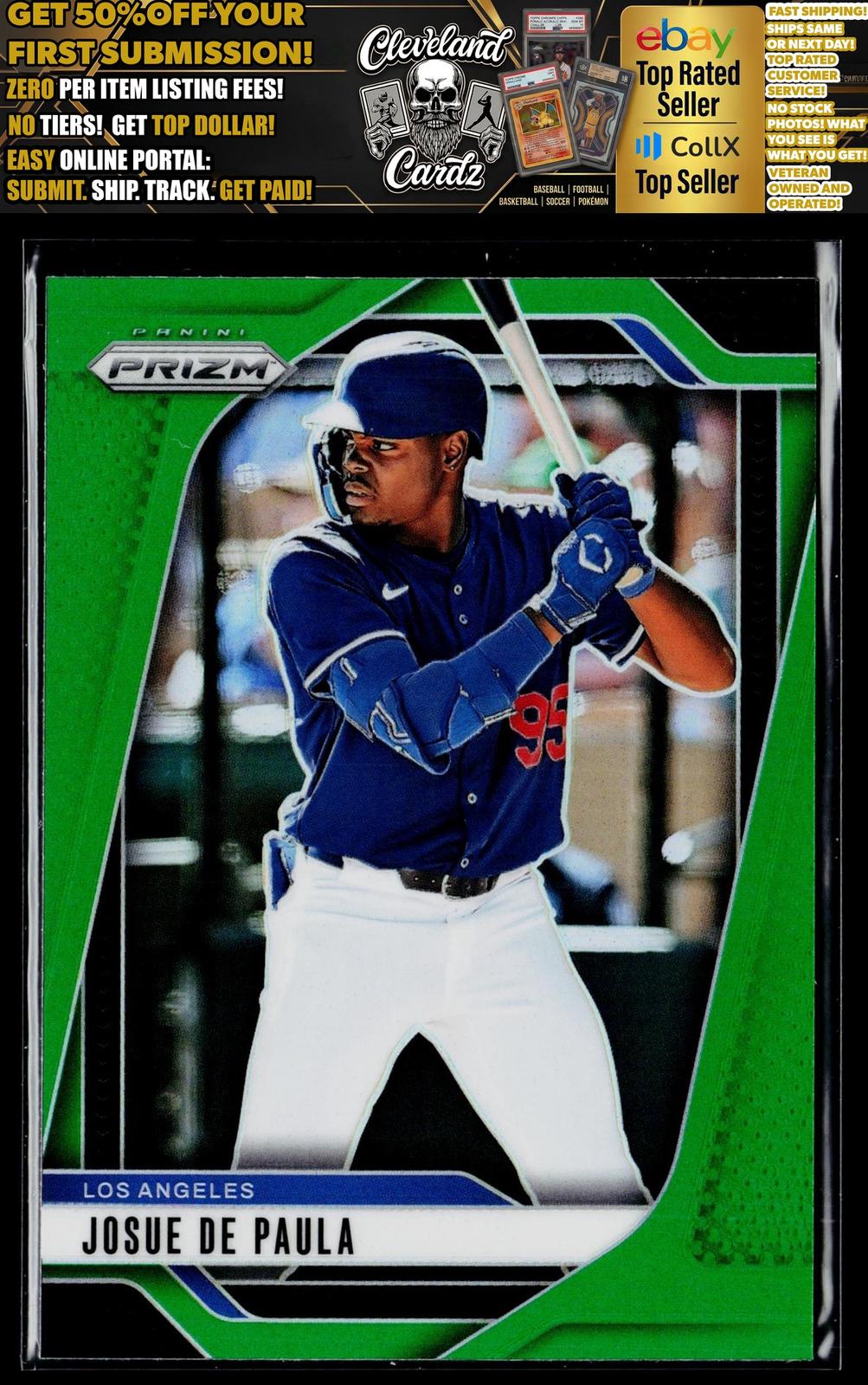 2025 Panini Prizm #267 Josue De Paula Green Prizm