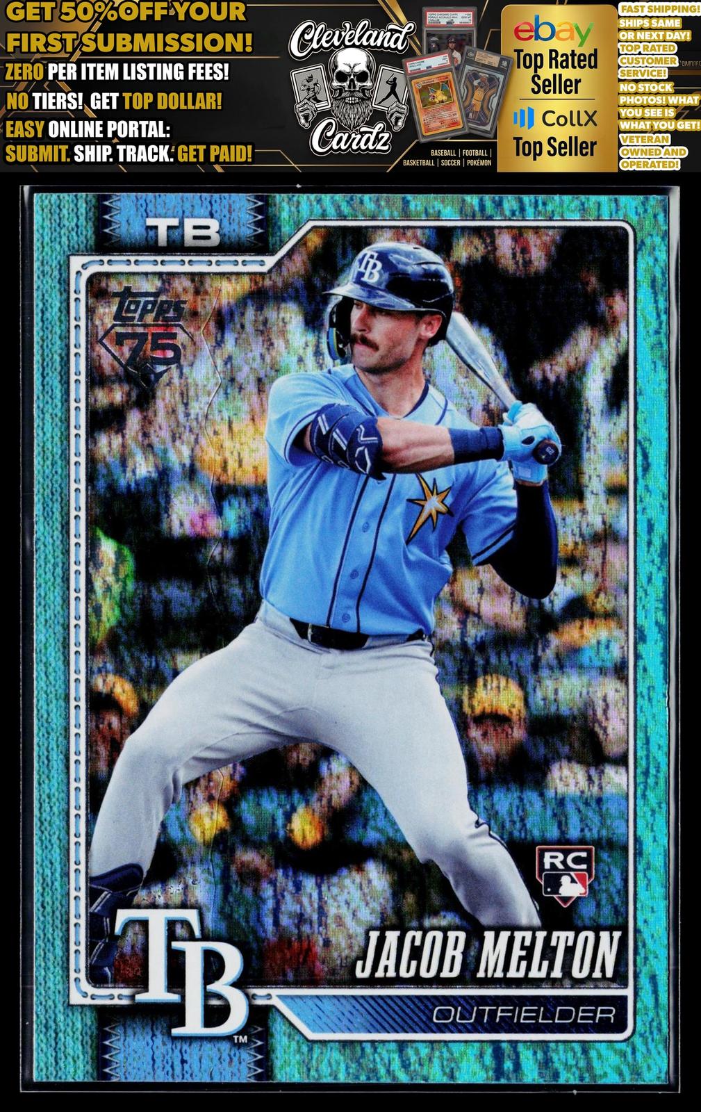 2026 Topps Update #US156 Jacob Melton Aqua Holo Foil